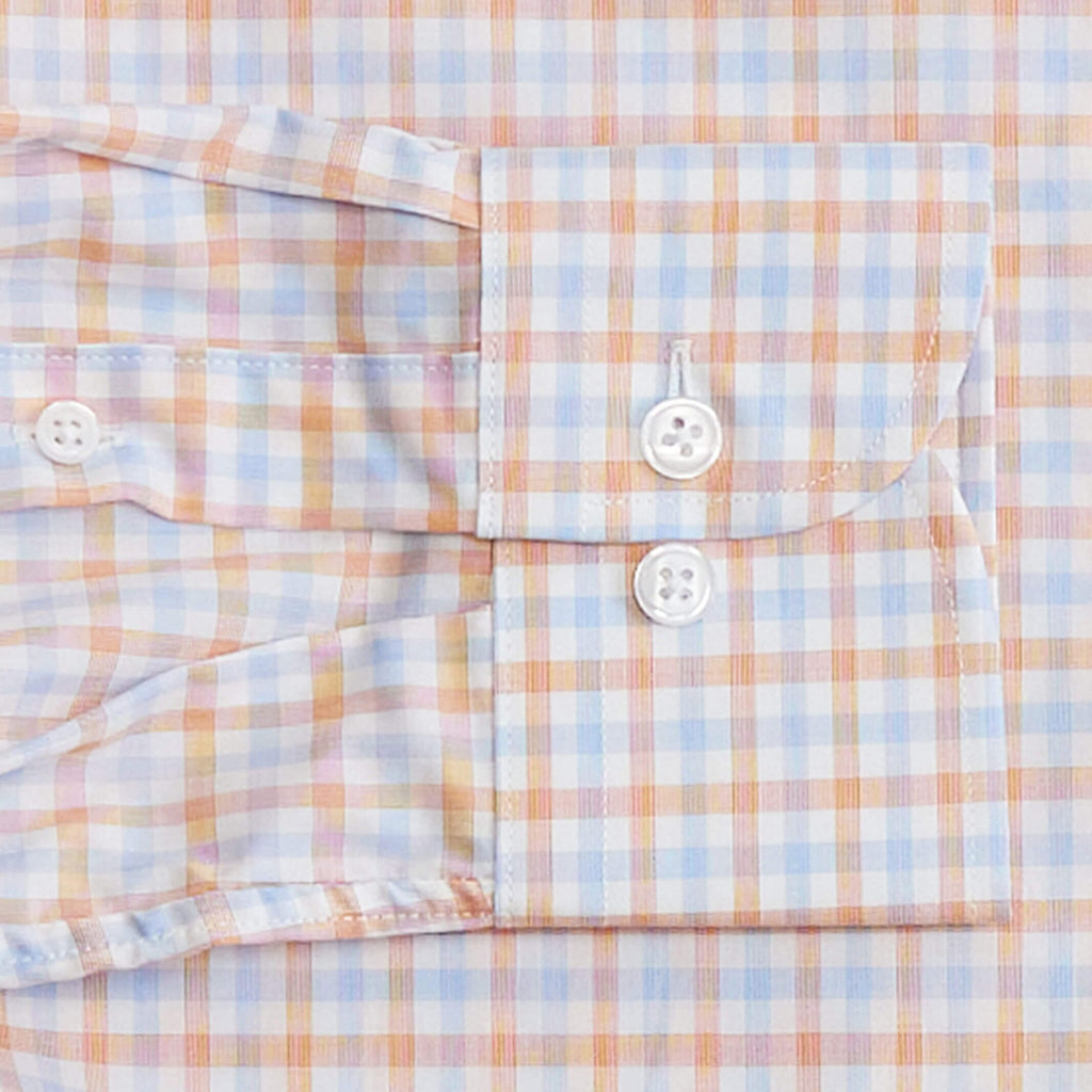 The Cider Thomas Mason Votta Check Custom Shirt Custom Dress Shirt- Ledbury