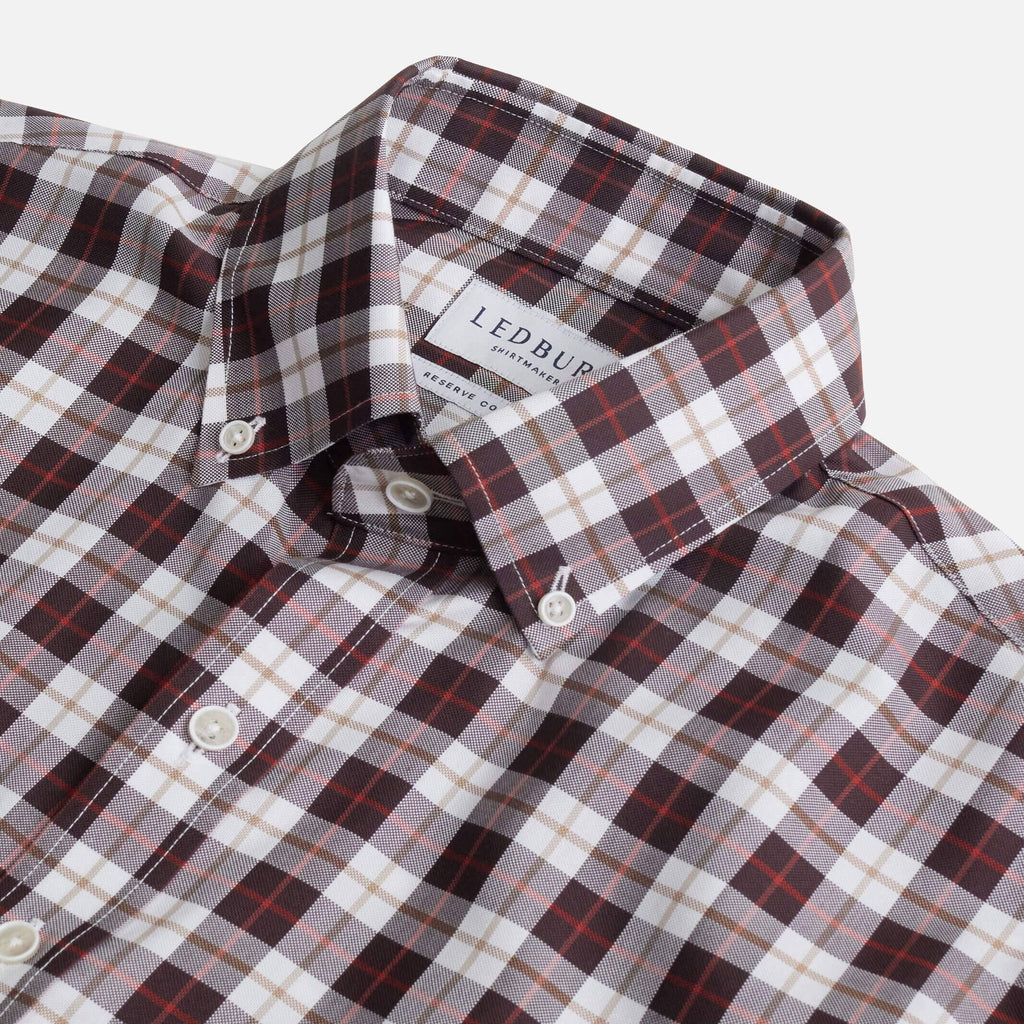 The Rust Albini Cauvel Plaid Custom Shirt Custom Casual Shirt- Ledbury