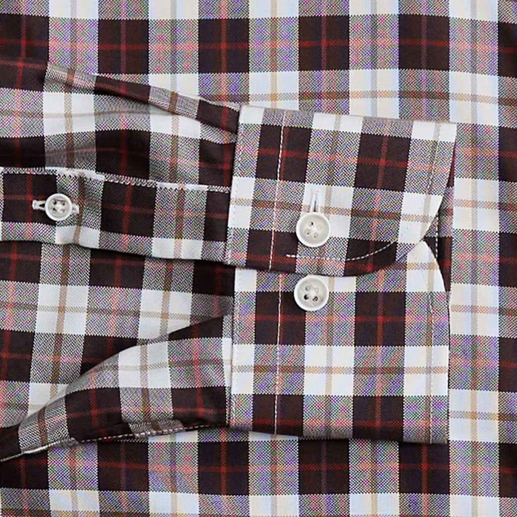 The Rust Albini Cauvel Plaid Custom Shirt Custom Casual Shirt- Ledbury