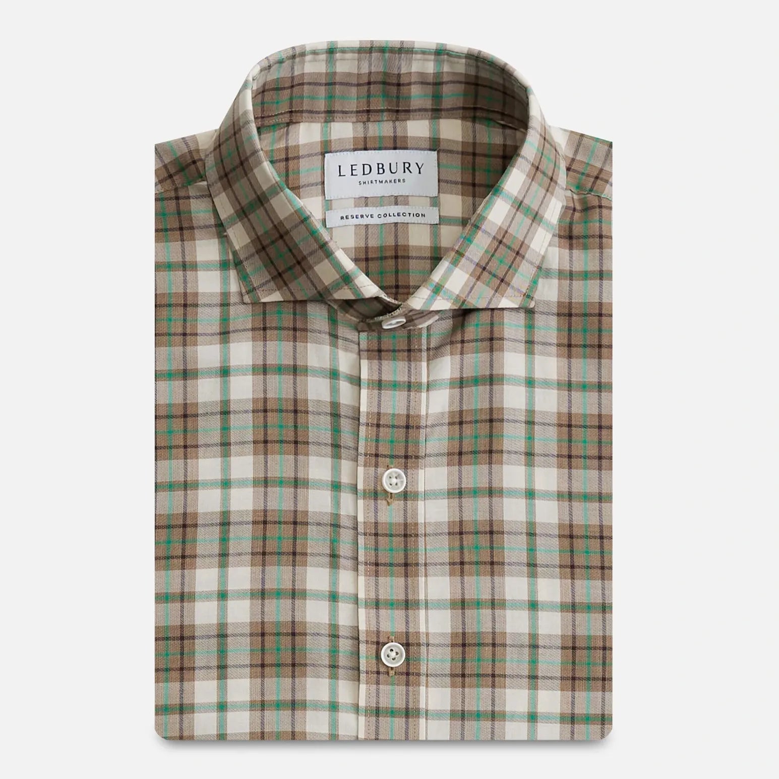 The Green Bradford Plaid Custom Shirt Custom Casual Shirt- Ledbury