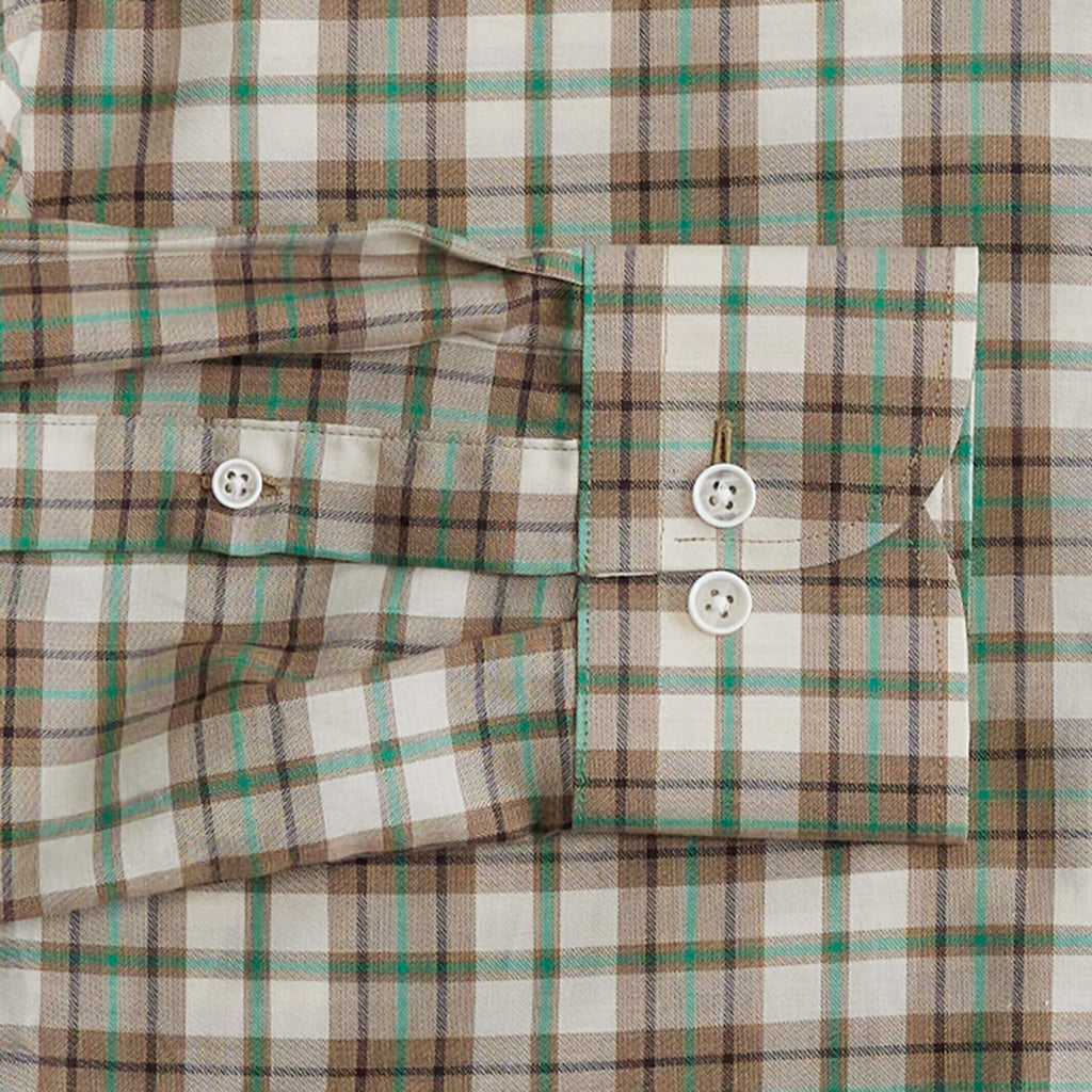The Green Albini Bradford Plaid Custom Shirt Custom Casual Shirt- Ledbury
