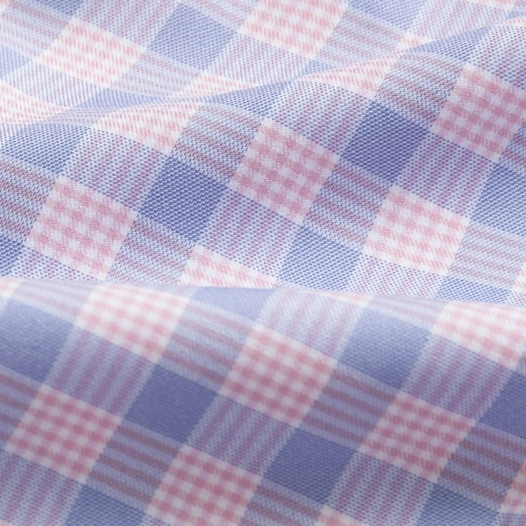 The Pink Swafford Performance Plaid Custom Shirt Custom Dress Shirt- Ledbury