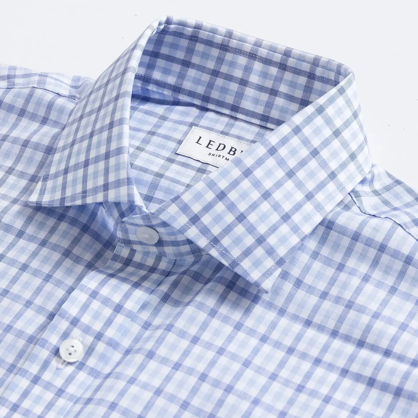 The Navy Blue Arville Comfort Strech Custom Shirt Custom Dress Shirt- Ledbury