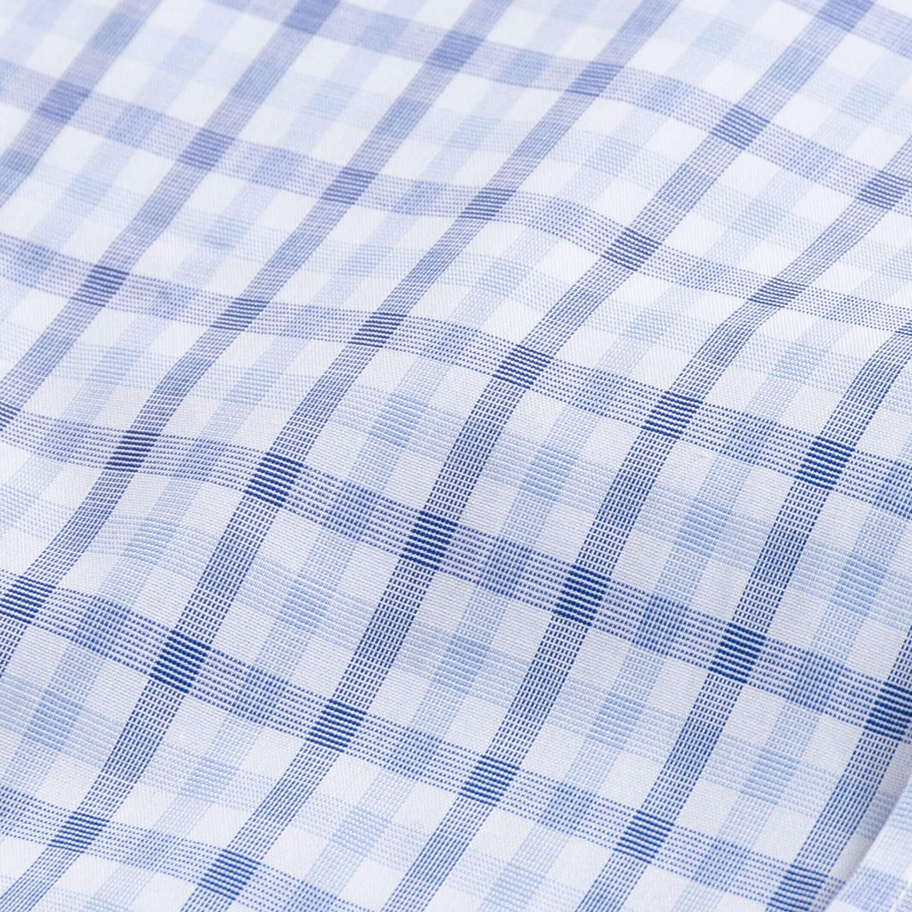 The Navy Blue Arville Comfort Strech Custom Shirt Custom Dress Shirt- Ledbury