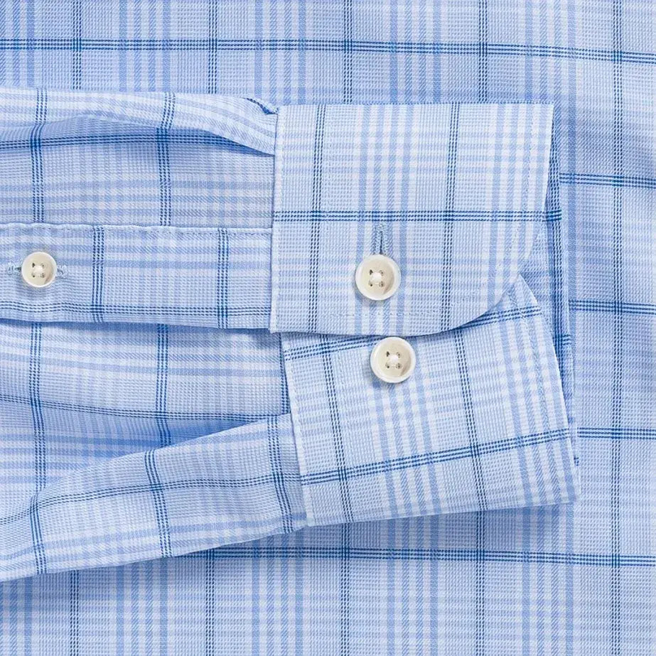 The Blue Coventry Comfort Stretch Custom Shirt Custom Dress Shirt- Ledbury