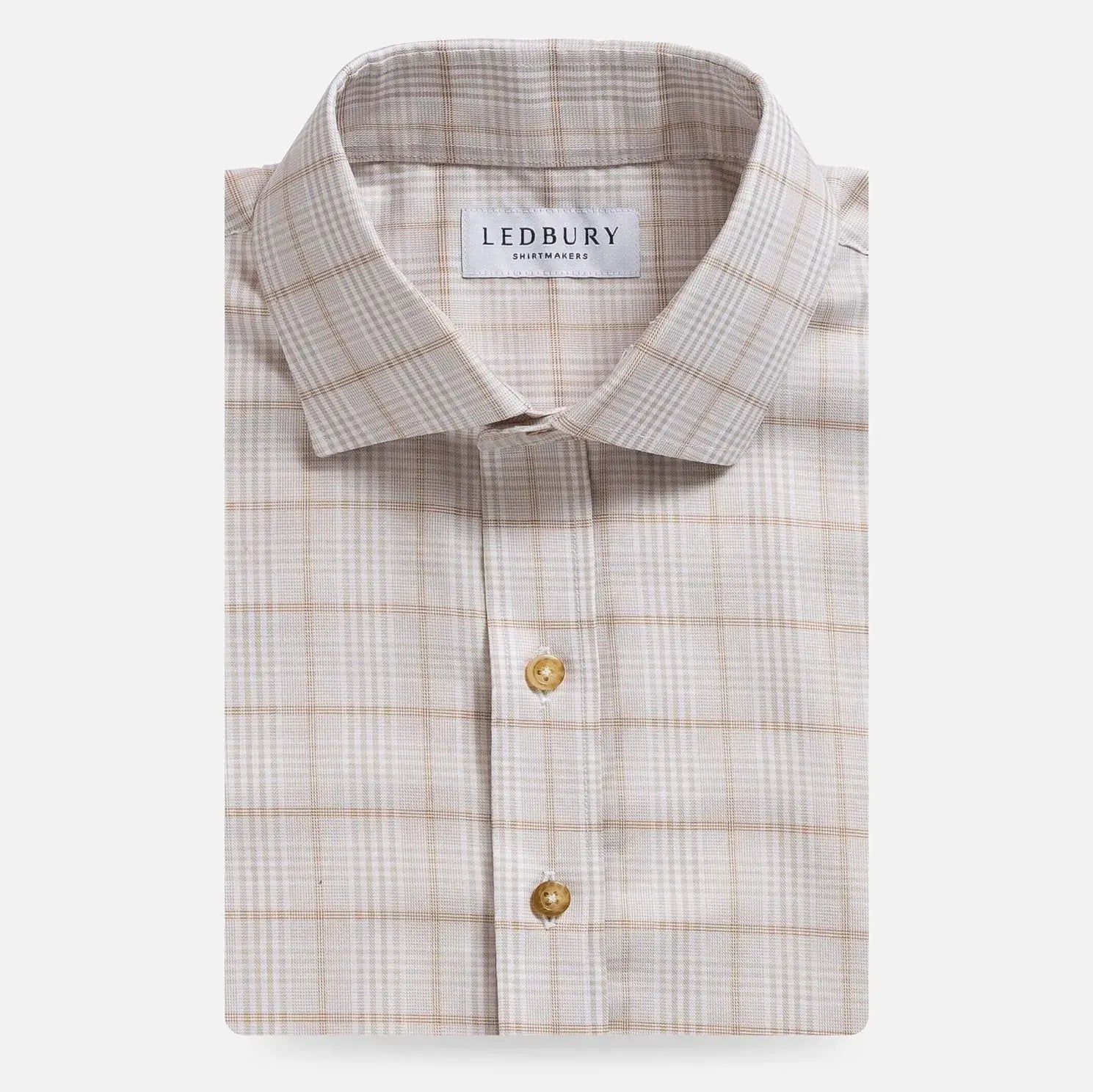 The Wheat Coventry Comfort Stretch Custom Shirt Custom Dress Shirt- Ledbury