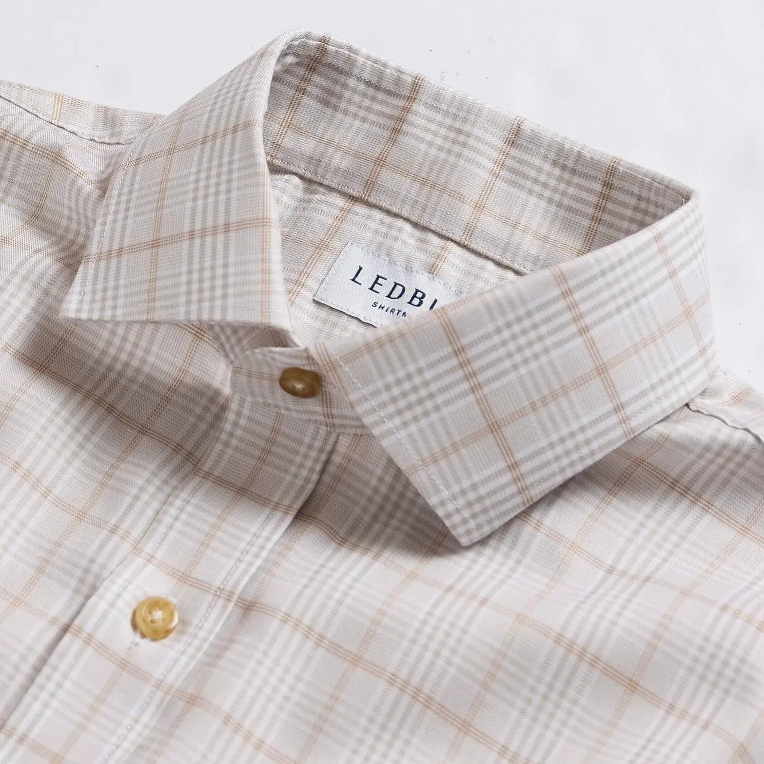 The Wheat Coventry Comfort Stretch Custom Shirt Custom Dress Shirt- Ledbury