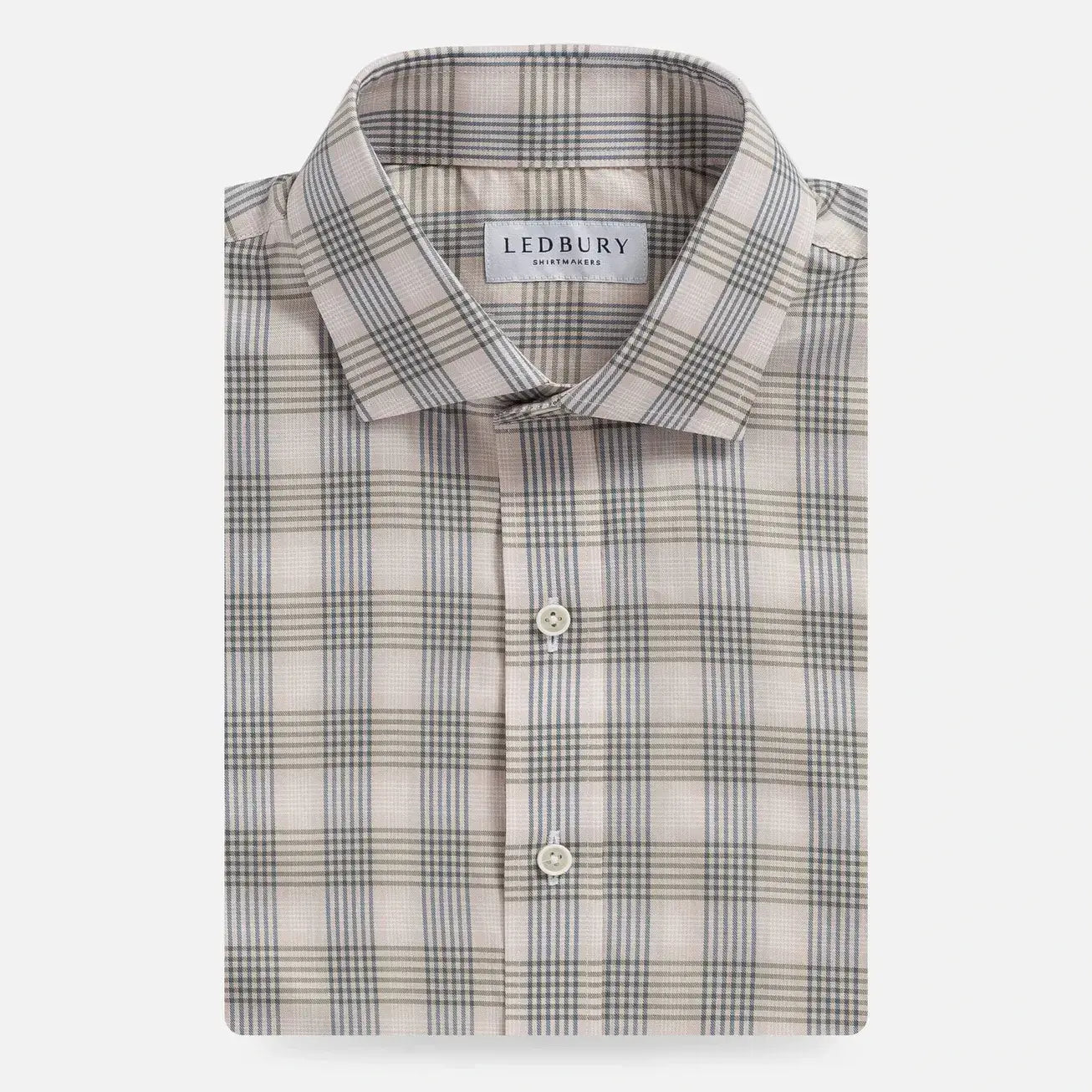 The Oatmeal Bradford Check Custom Shirt Custom Casual Shirt- Ledbury