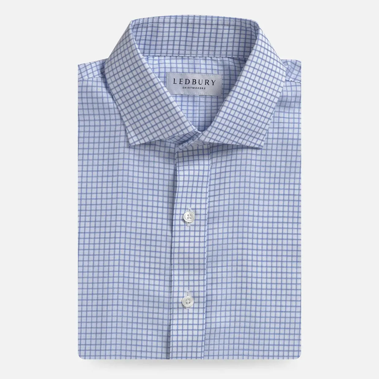 The Light Blue Owenby Comfort Stretch Custom Shirt Custom Dress Shirt- Ledbury