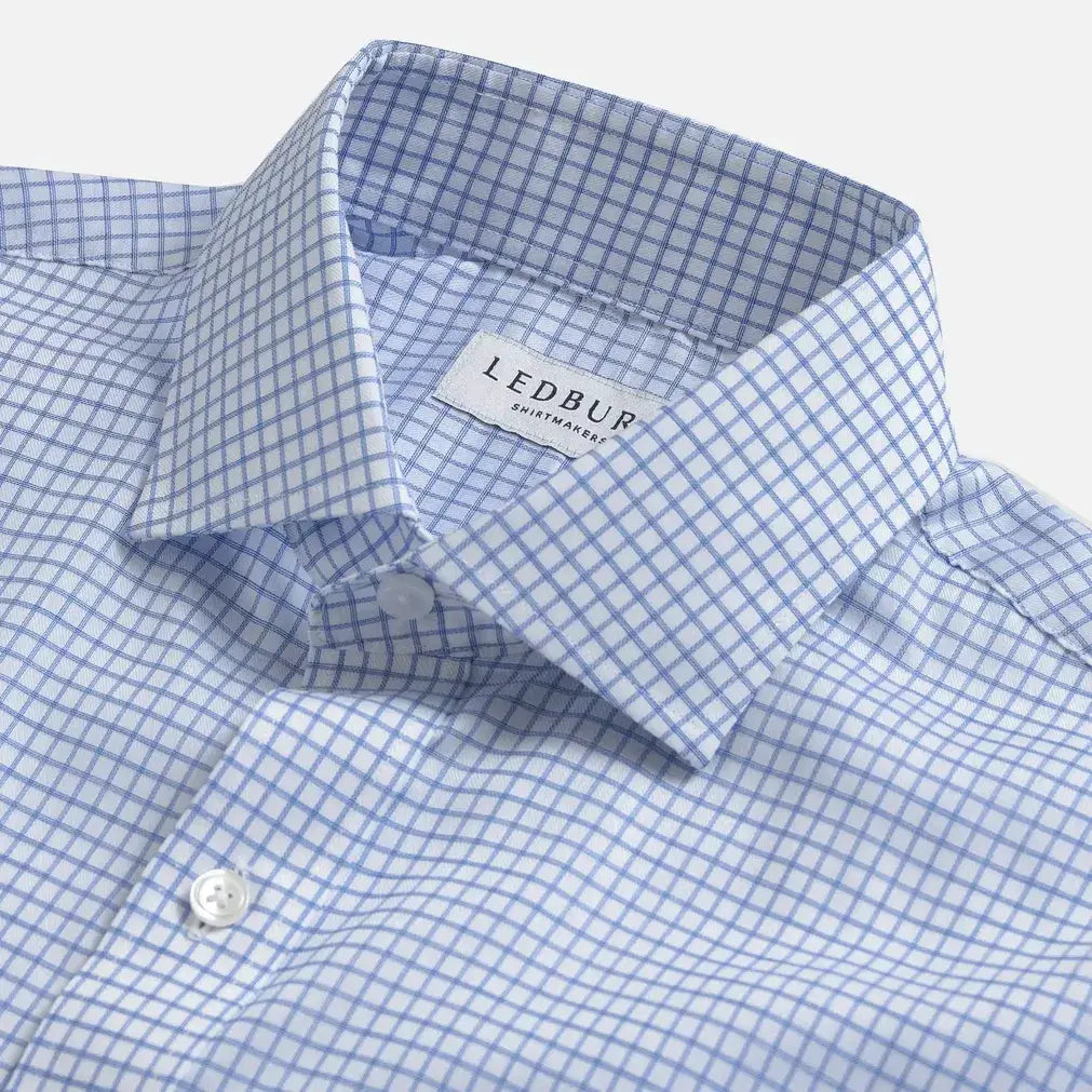 The Light Blue Owenby Comfort Stretch Custom Shirt Custom Dress Shirt- Ledbury