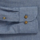 The Blue Andover Herringbone Custom Shirt Custom Casual Shirt- Ledbury