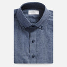 The Blue Conlon Houndstooth Custom Shirt Custom Casual Shirt- Ledbury