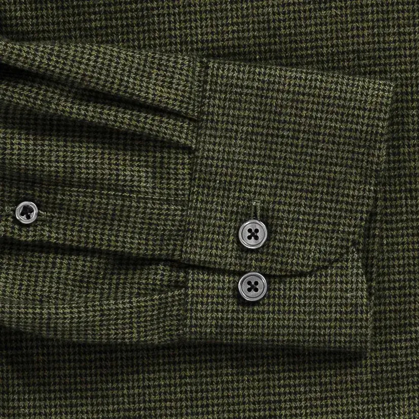 The Green Conlon Houndstooth Custom Shirt Custom Casual Shirt- Ledbury