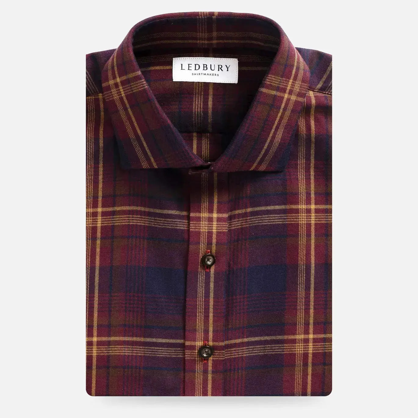 The Plum Woodly Plaid Custom Shirt Custom Casual Shirt- Ledbury