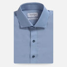 The Light Blue Reda Active Comfort Stretch Merino Custom Shirt Custom Dress Shirt- Ledbury