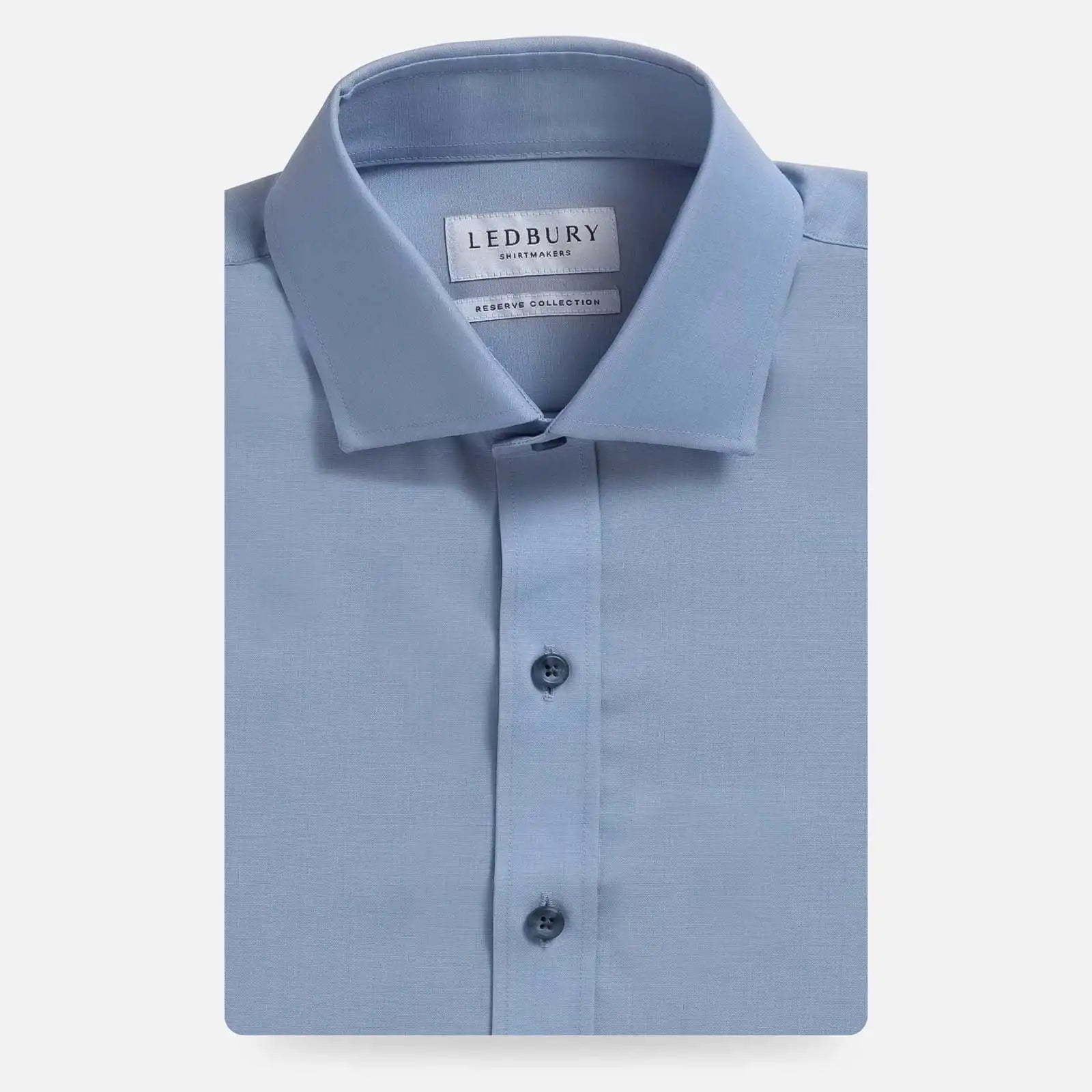 The Light Blue Reda Active Comfort Stretch Merino Custom Shirt Custom Dress Shirt- Ledbury