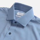 The Light Blue Reda Active Comfort Stretch Merino Custom Shirt Custom Dress Shirt- Ledbury