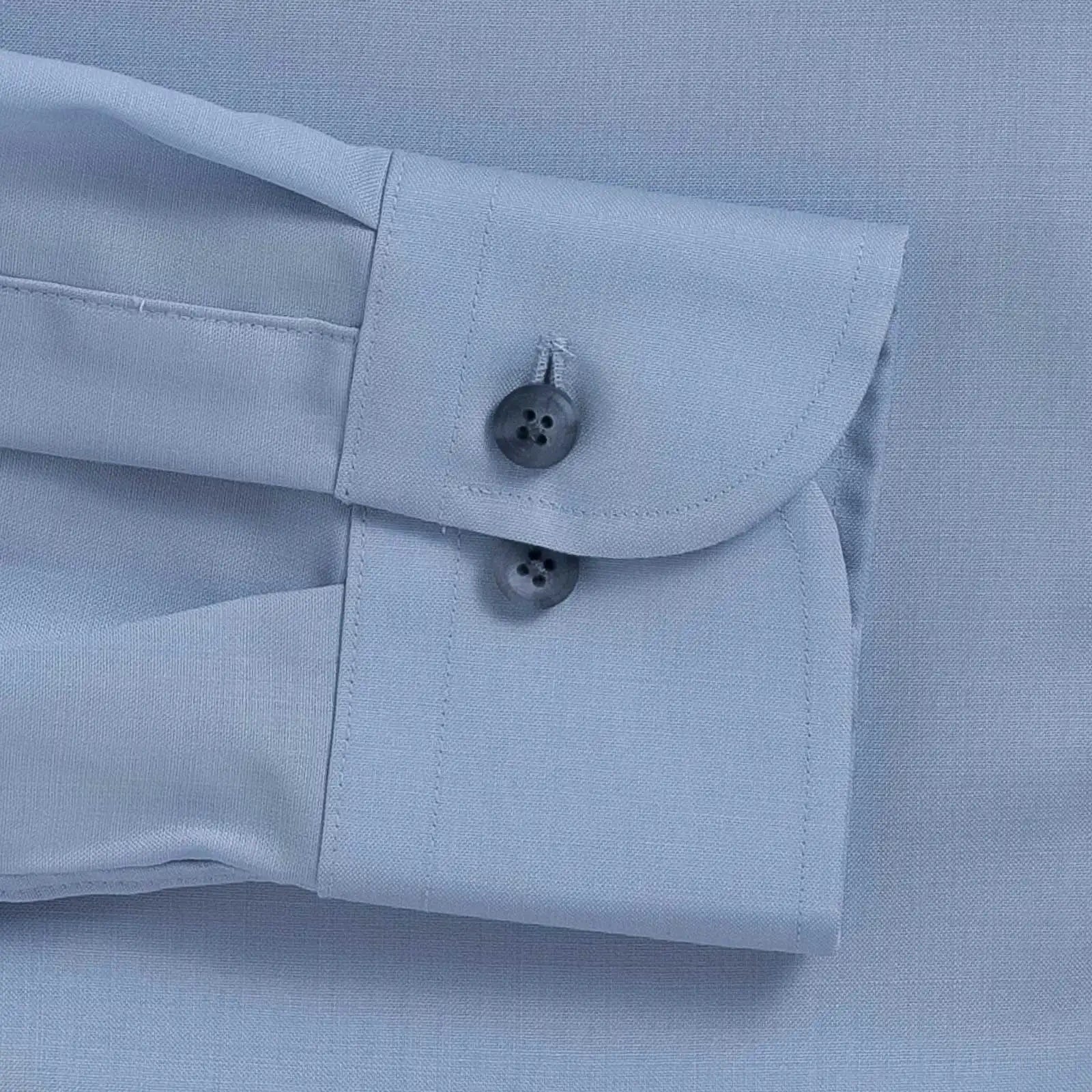 The Light Blue Reda Active Comfort Stretch Merino Custom Shirt Custom Dress Shirt- Ledbury