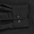 The Charcoal Reda Active Comfort Stretch Merino Custom Shirt Custom Dress Shirt- Ledbury