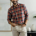 The Vintage Red Griffin Flannel Custom Shirt Custom Casual Shirt- Ledbury