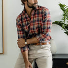 The Vintage Red Griffin Flannel Custom Shirt Custom Casual Shirt- Ledbury
