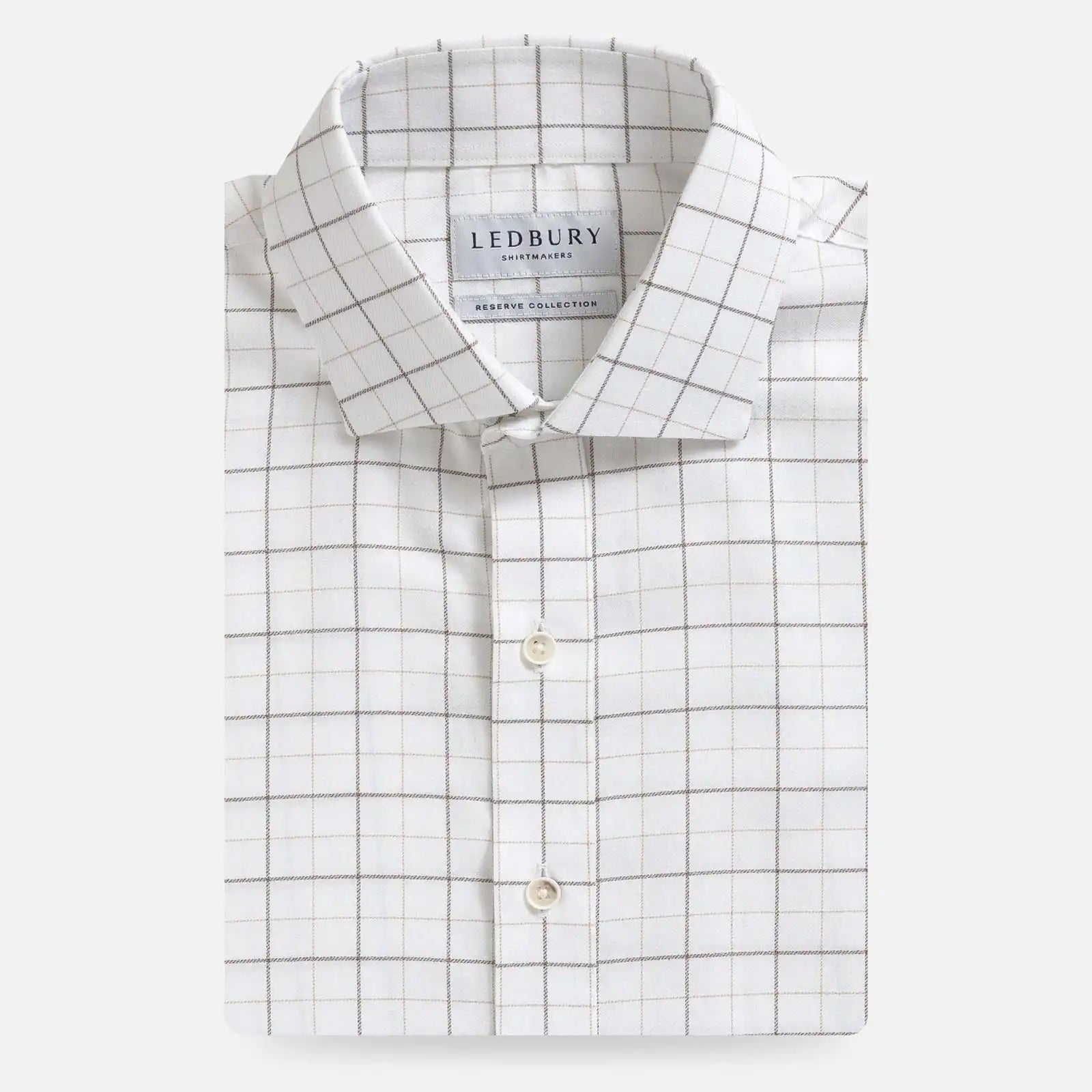 The Tan Mansfield Brushed Cotton Custom Shirt Custom Casual Shirt- Ledbury