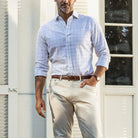 The Tan Mansfield Brushed Cotton Custom Shirt Custom Casual Shirt- Ledbury