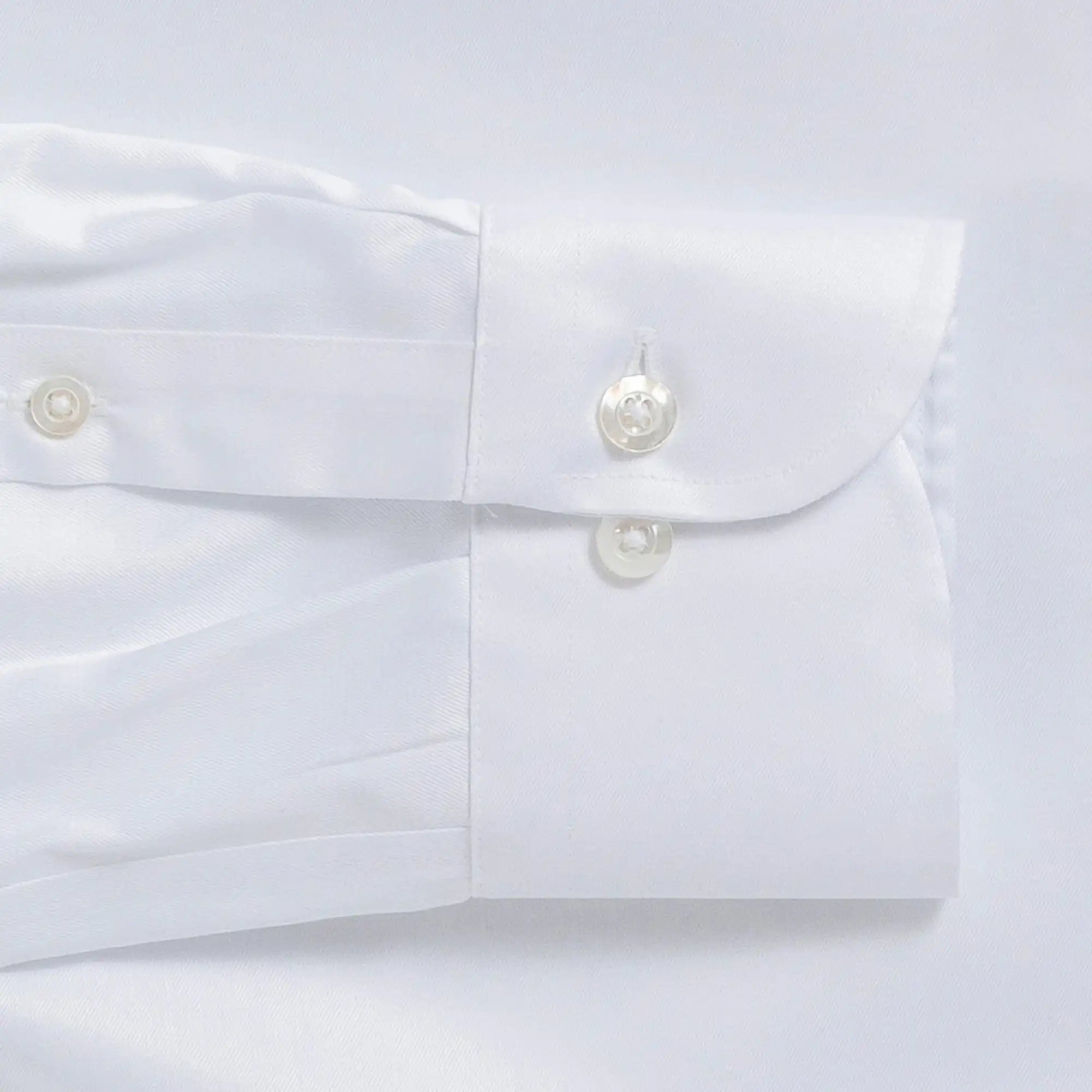 The White Thompson Non Iron Comfort Stretch Twill Custom Shirt Custom Dress Shirt- Ledbury
