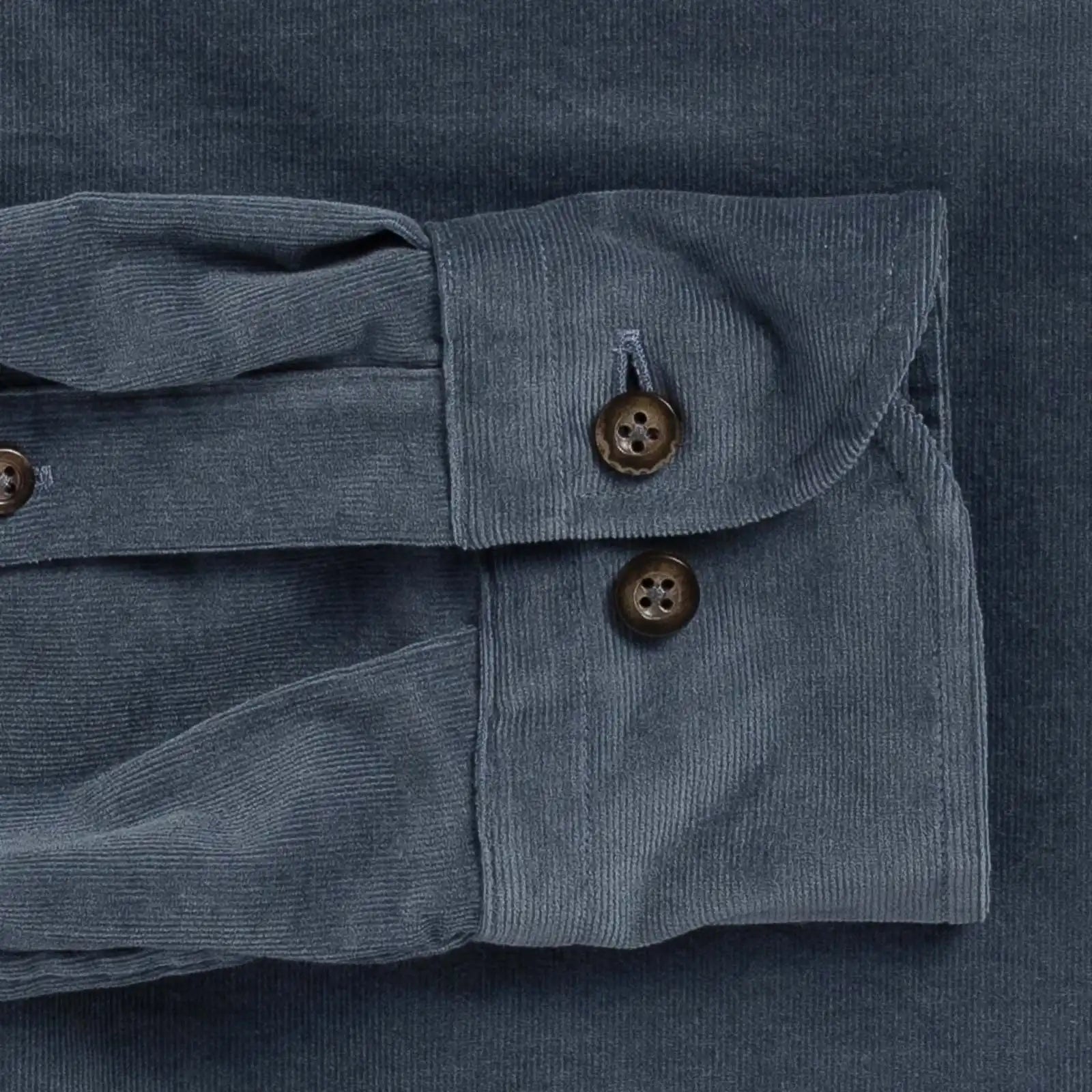 The Slate Blue Foxcroft Corduroy Custom Shirt Custom Casual Shirt- Ledbury