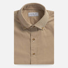 The Tan Foxcroft Corduroy Custom Shirt Custom Casual Shirt- Ledbury