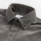 The Steel Grey Foxcroft Corduroy Custom Shirt Custom Casual Shirt- Ledbury