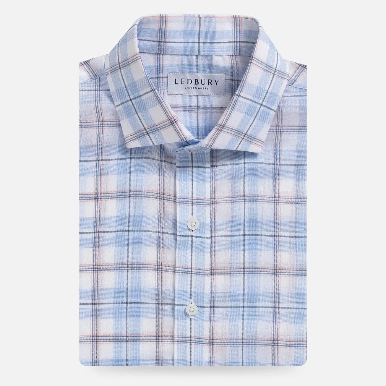 The Sky Blue Alta Plaid Custom Shirt Custom Casual Shirt- Ledbury