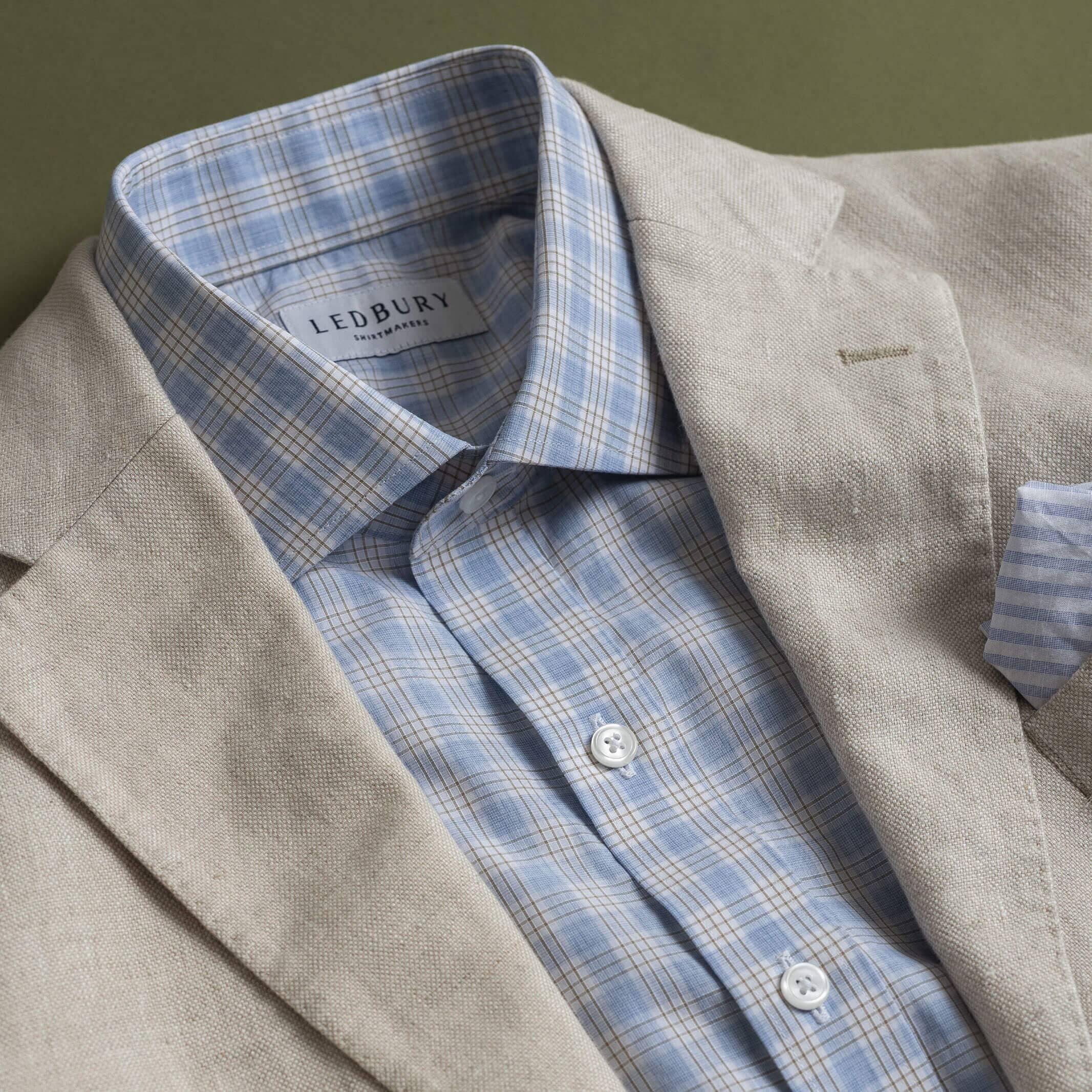 The Light Blue Chamlin Check Custom Shirt – Ledbury The Light Blue Chamlin Check Custom Shirt – Ledbury