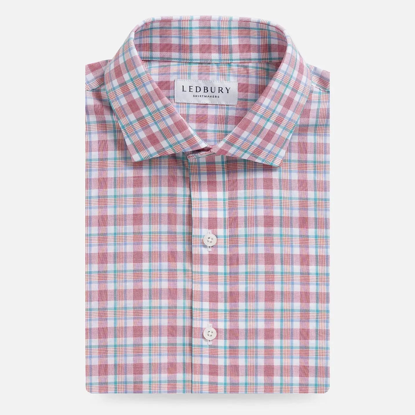 Watermelon Winstead Plaid Custom Shirt - vibrant plaid pattern in lightweight cotton poplin
