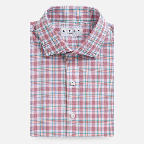 Watermelon Winstead Plaid Custom Shirt - vibrant plaid pattern in lightweight cotton poplin