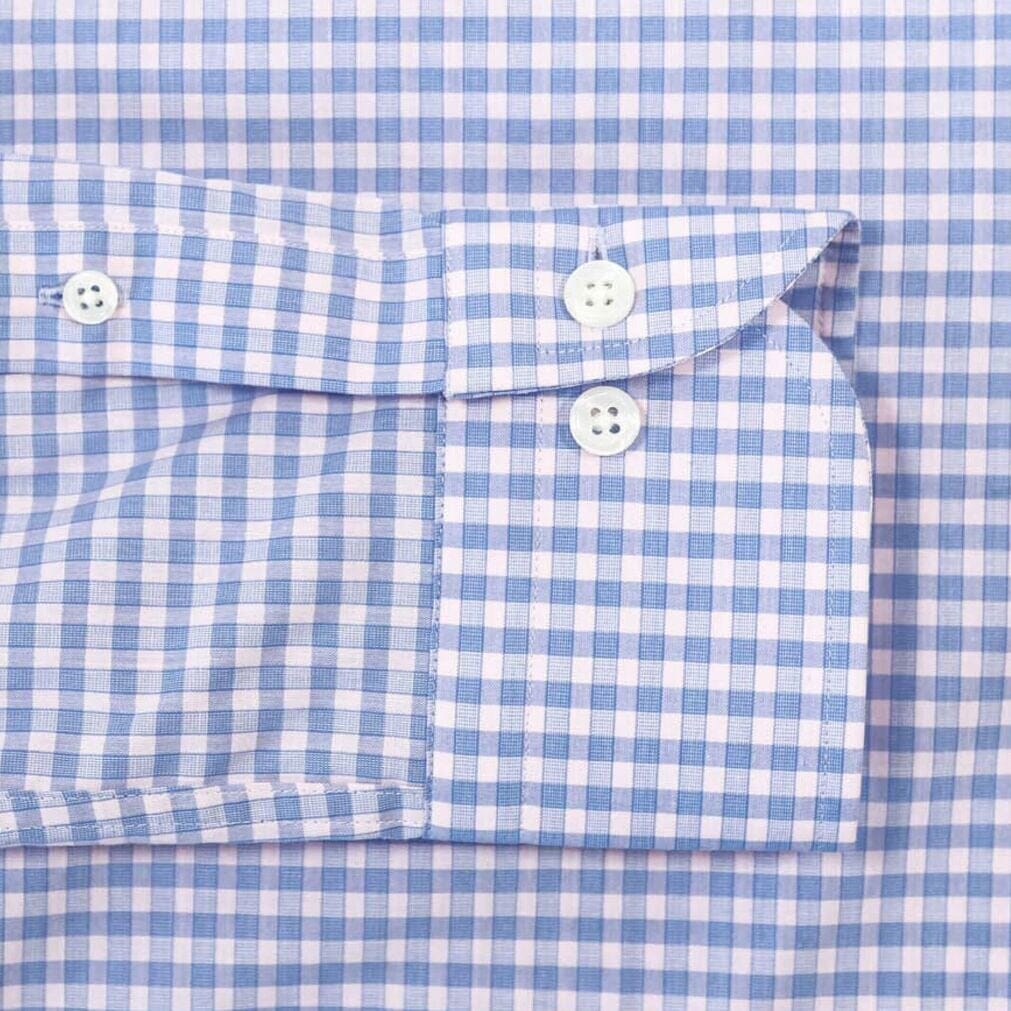 The Pink Foley Gingham Custom Shirt Custom Dress Shirt- Ledbury