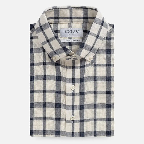 Ledbury Ivory Albiate Fletcher Windowpane shirt — front view