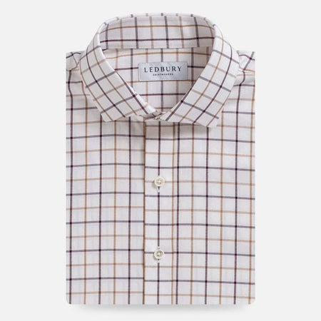 The Eggplant Hastings Windowpane Check Custom Shirt – Ledbury