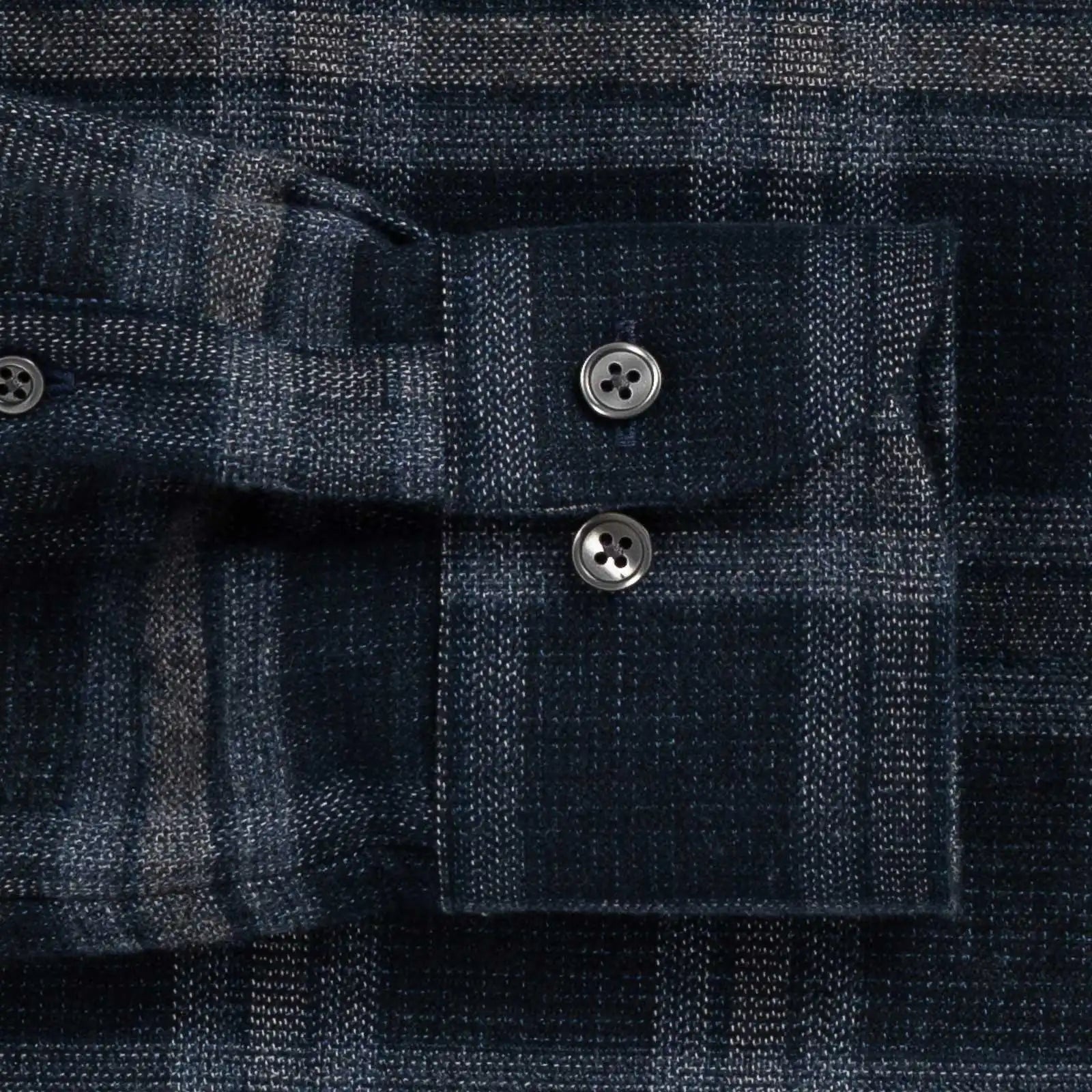 The Navy Levitt Flannel Custom Shirt Custom Casual Shirt- Ledbury