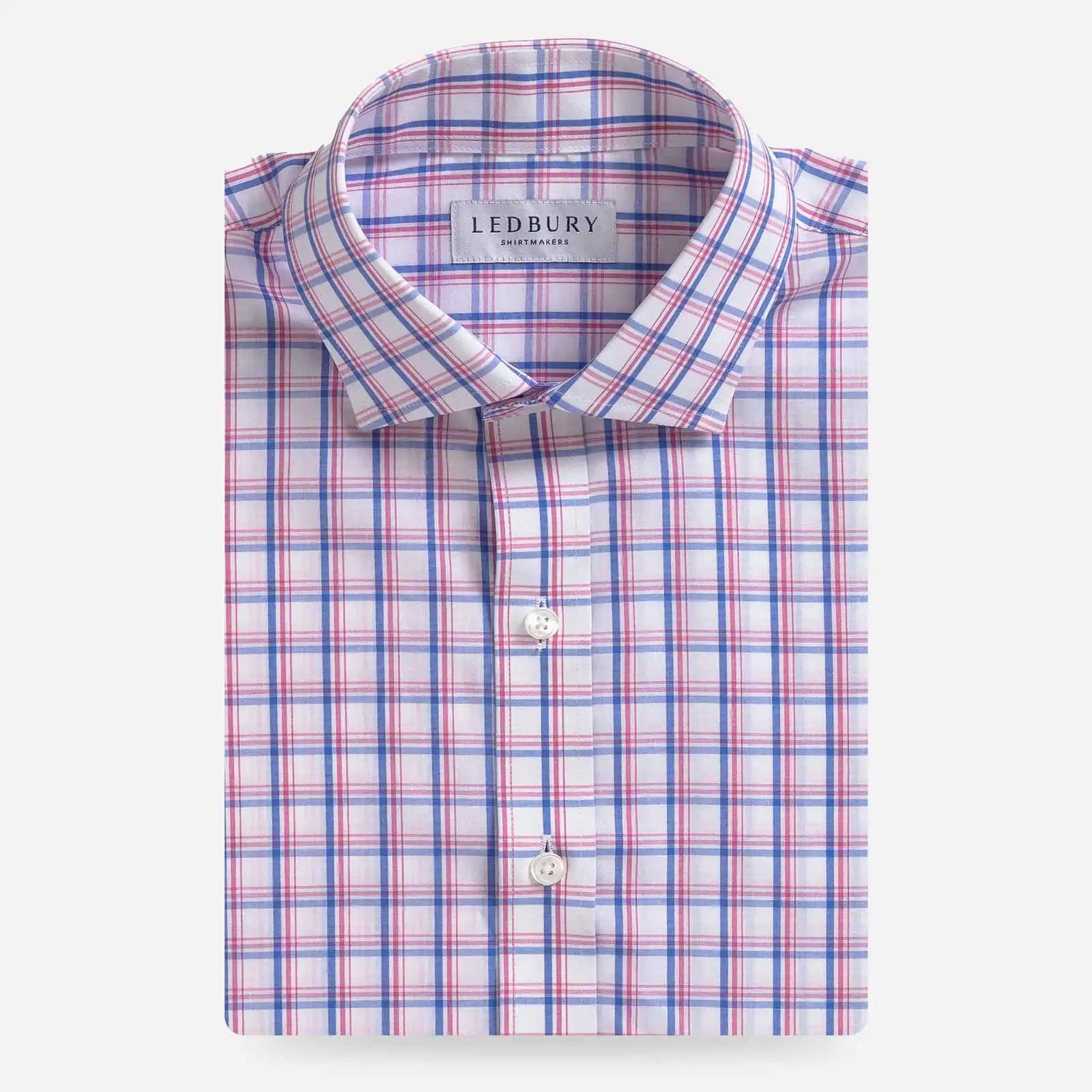 The Pink Cutler Poplin Check Custom Shirt Custom Dress Shirt- Ledbury