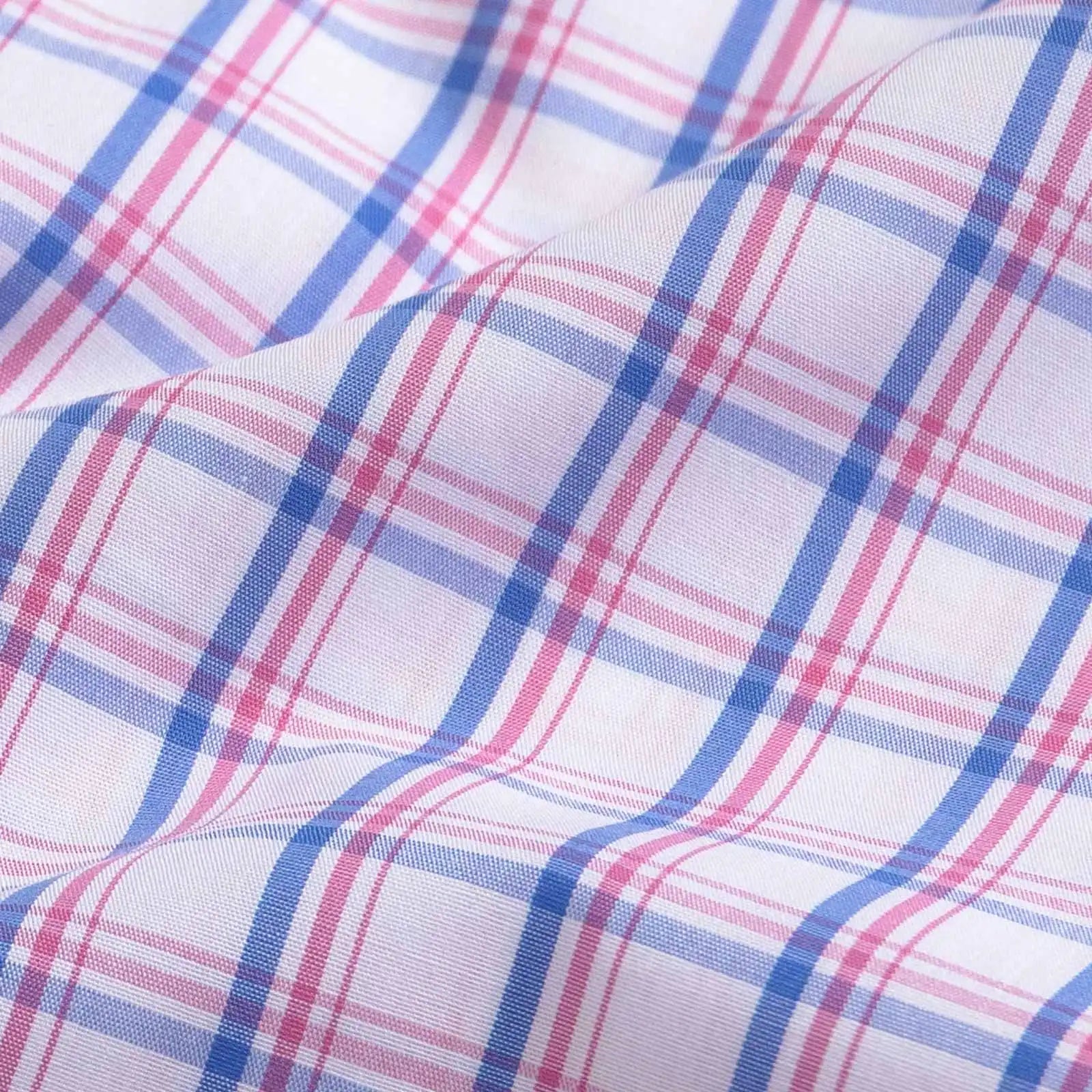 The Pink Cutler Poplin Check Custom Shirt Custom Dress Shirt- Ledbury