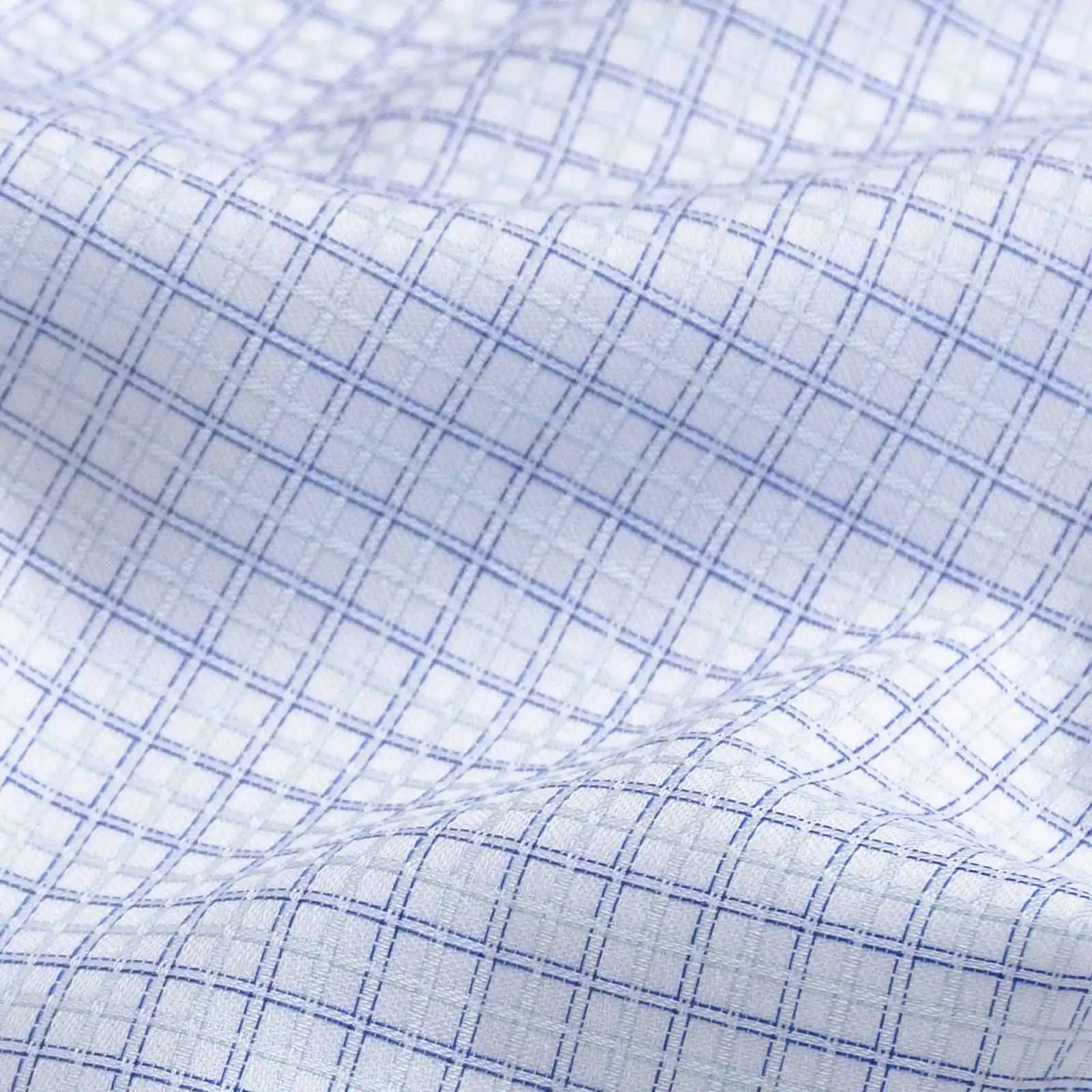 The Blue Hoyt Check Custom Shirt Custom Dress Shirt- Ledbury