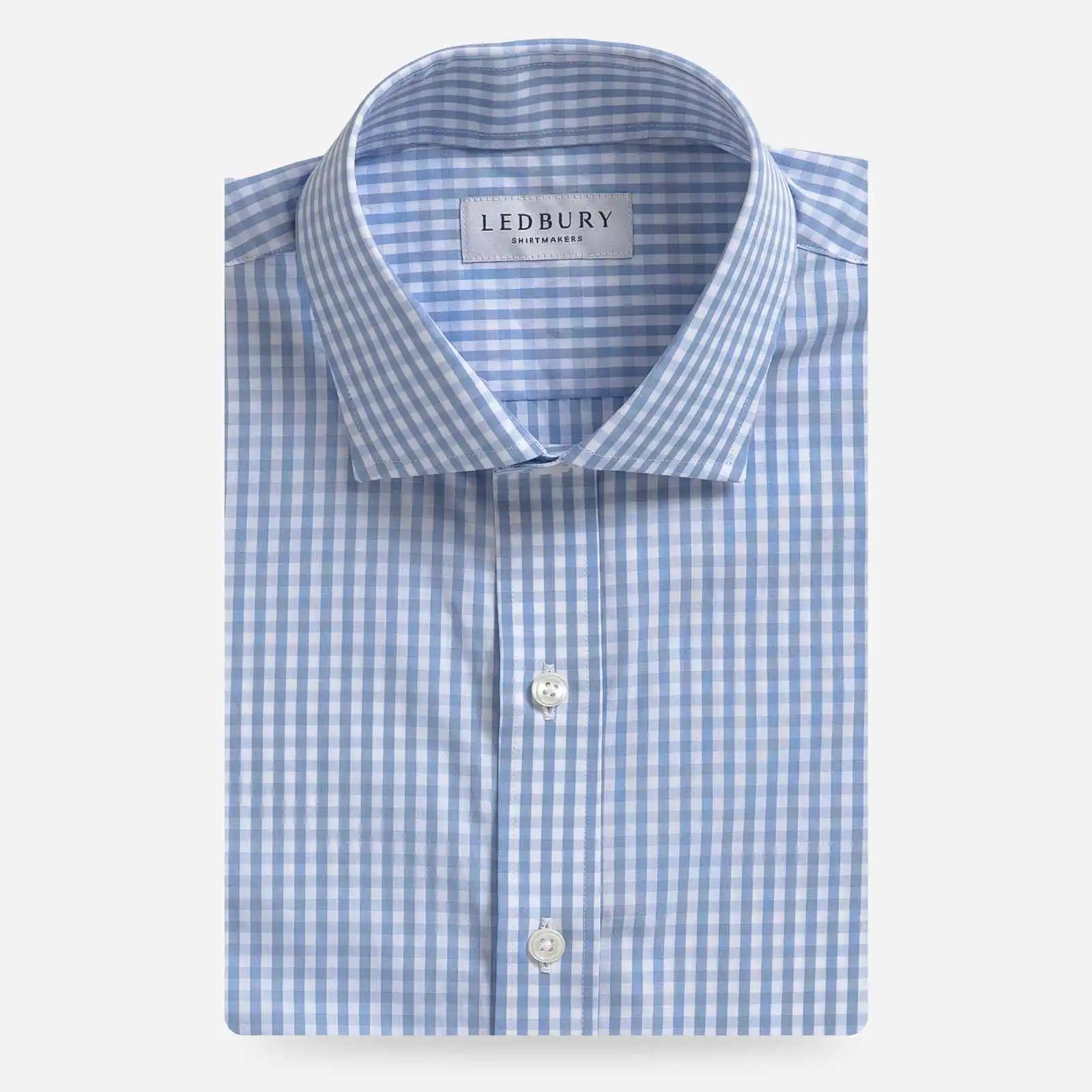 The Blue Plover Gingham Custom Shirt Custom Dress Shirt- Ledbury