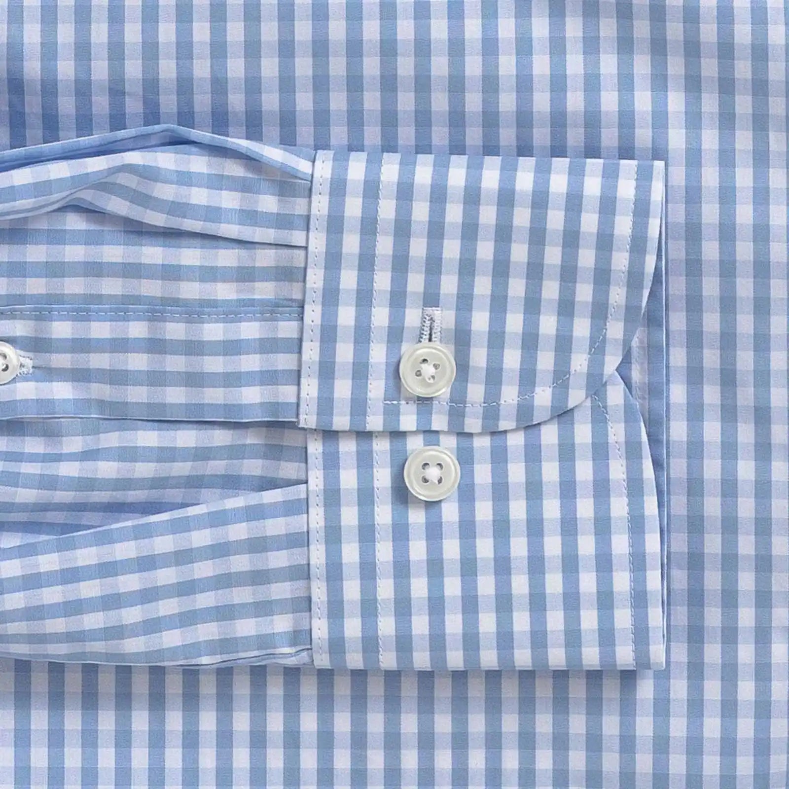 The Blue Plover Gingham Custom Shirt Custom Dress Shirt- Ledbury