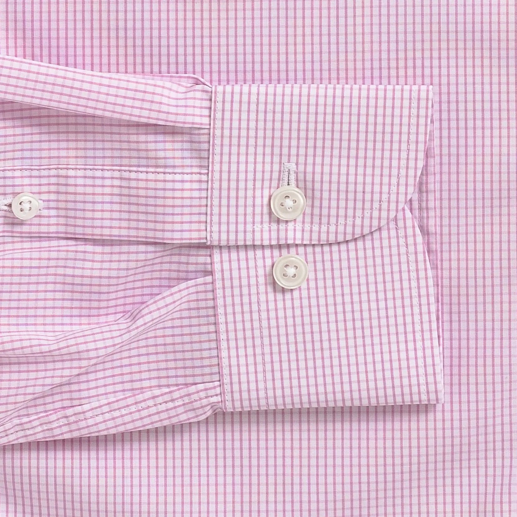 The Pink Ellair Micro Check Custom Shirt Custom Dress Shirt- Ledbury
