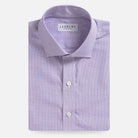 The Purple Ellair Micro Check Custom Shirt Custom Dress Shirt- Ledbury
