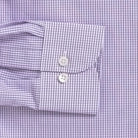 The Purple Ellair Micro Check Custom Shirt Custom Dress Shirt- Ledbury