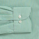 The Green Ellair Micro Check Custom Shirt Custom Dress Shirt- Ledbury