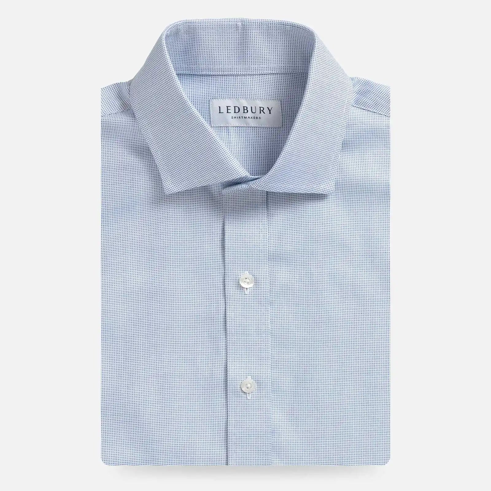 The Blue Conwell Royal Oxford Custom Shirt Custom Dress Shirt- Ledbury