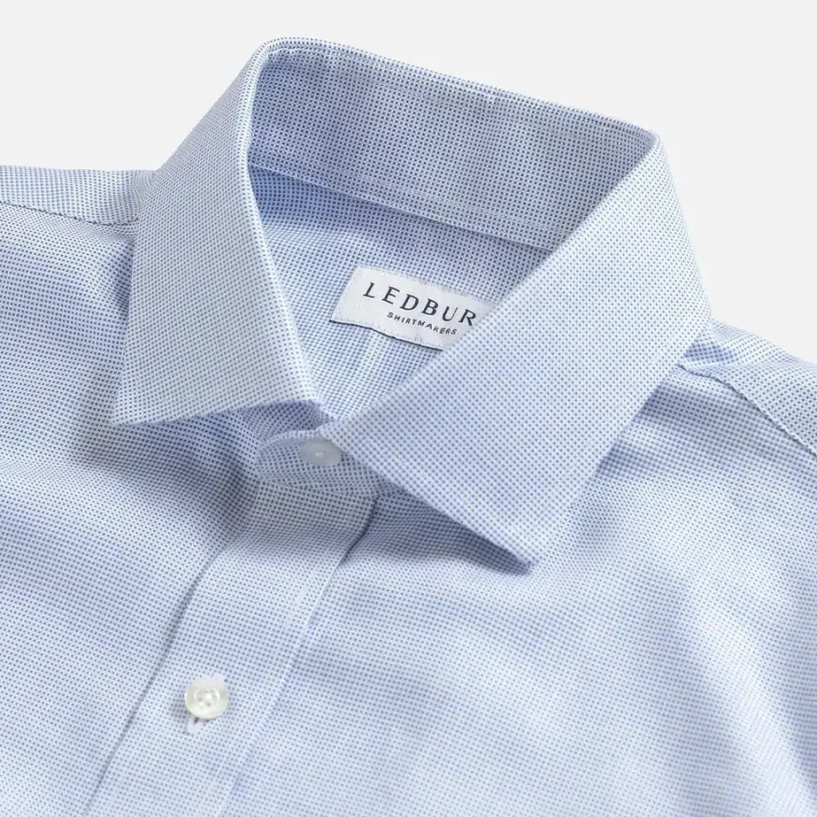 The Blue Conwell Royal Oxford Custom Shirt Custom Dress Shirt- Ledbury